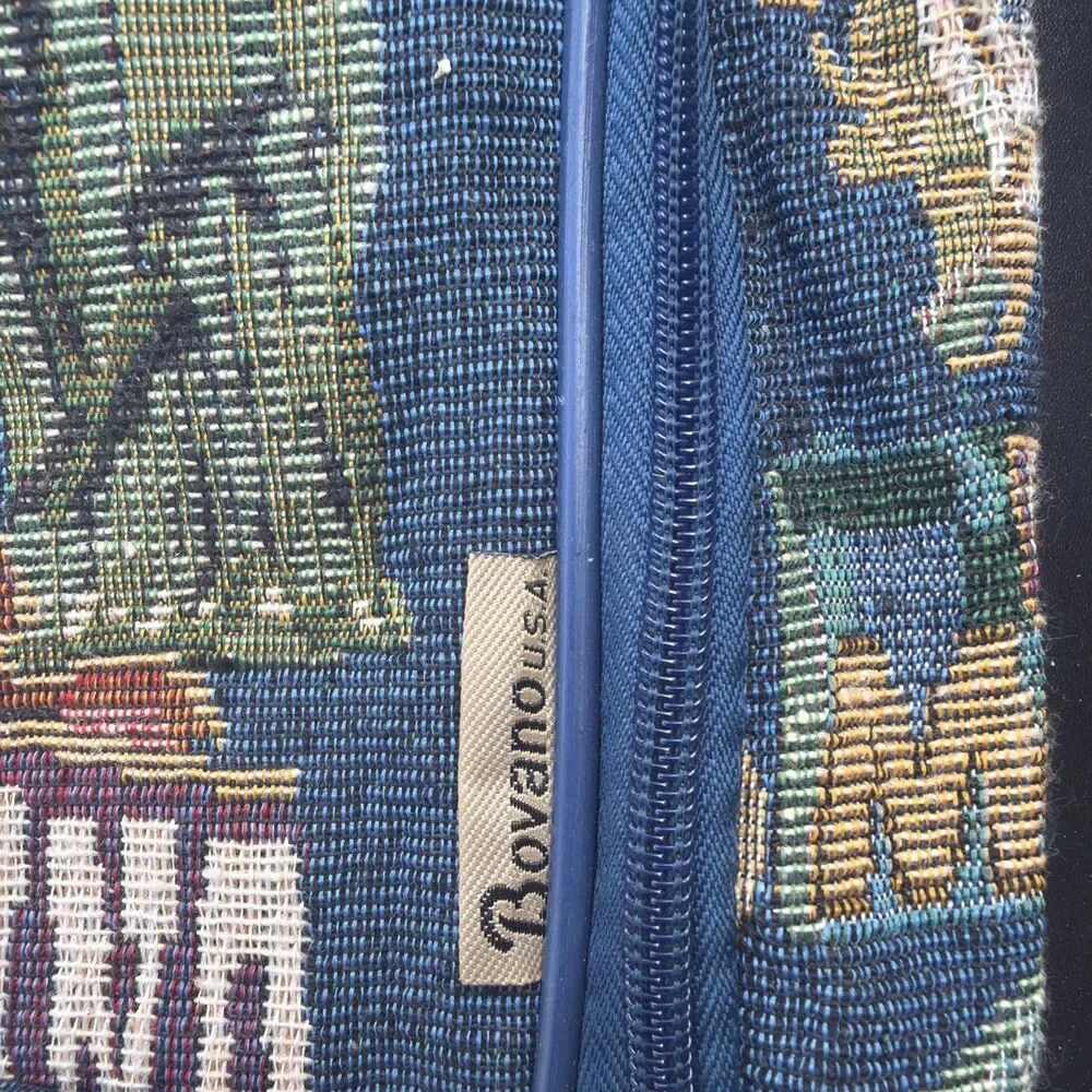 Vintage Bovanousa Las Vegas Casino Tapestry Duffel Bag Carry On USA Zippers